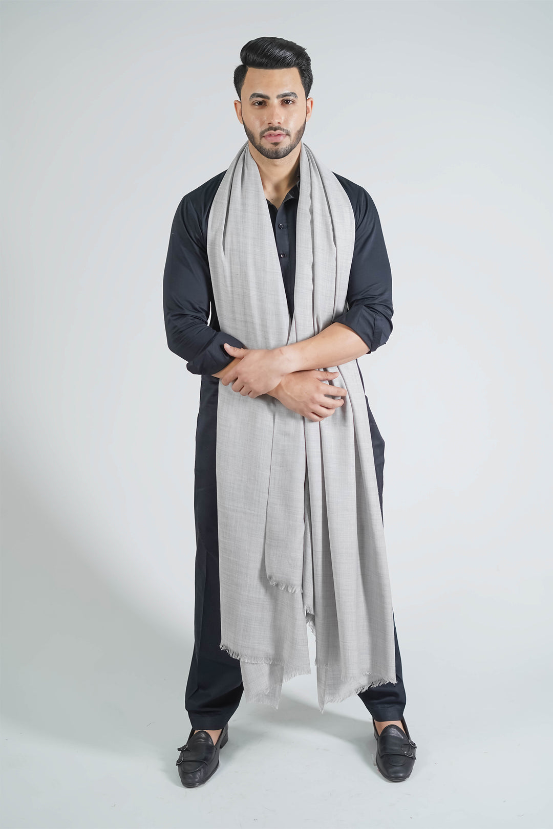 Royal 100% Woolmark Plain Shawl for Men
