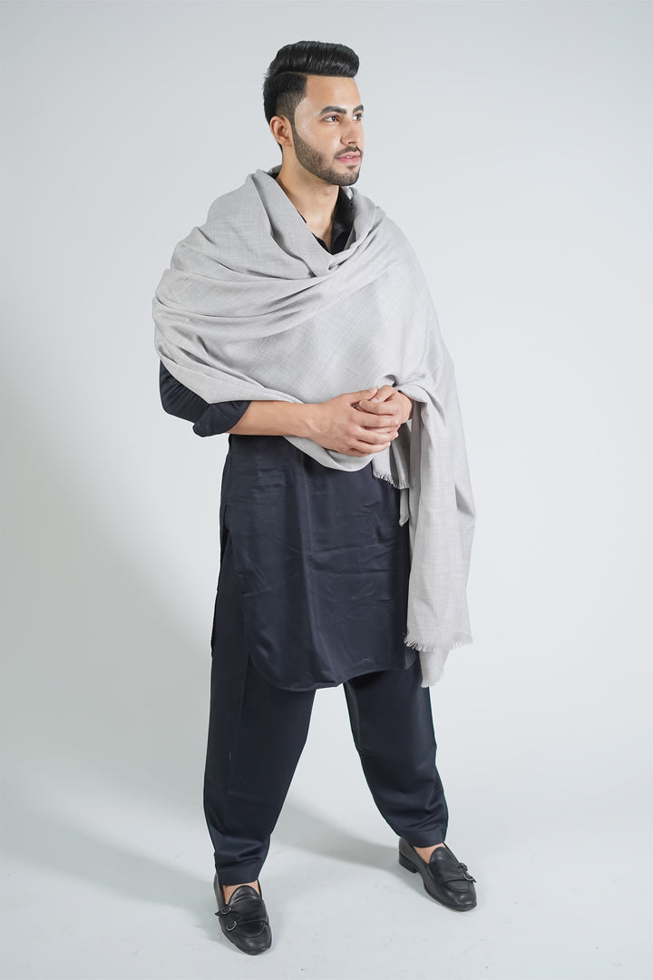 Royal 100% Woolmark Plain Shawl for Men