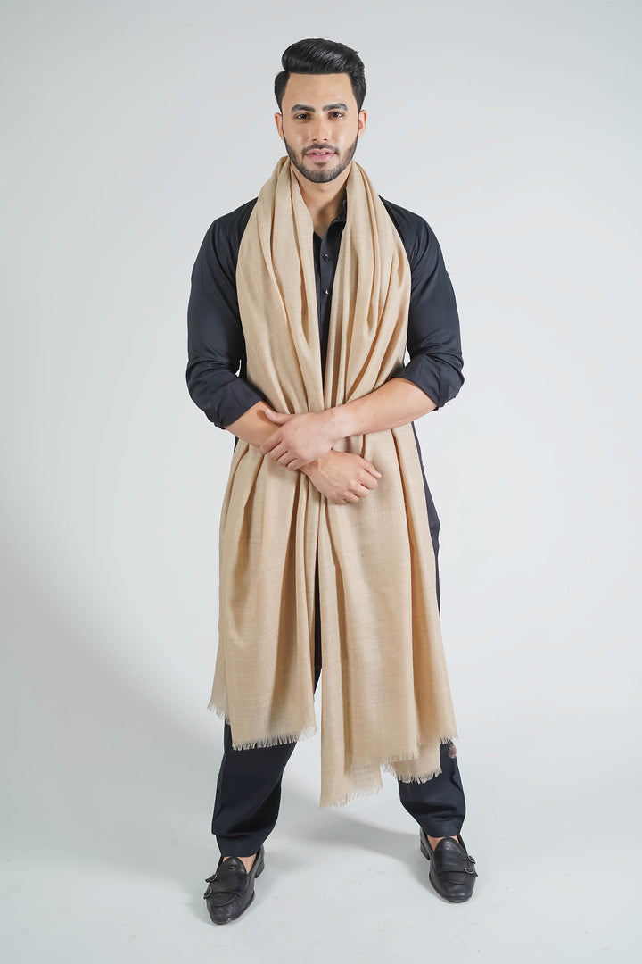 Royal 100% Woolmark Plain Shawl for Men