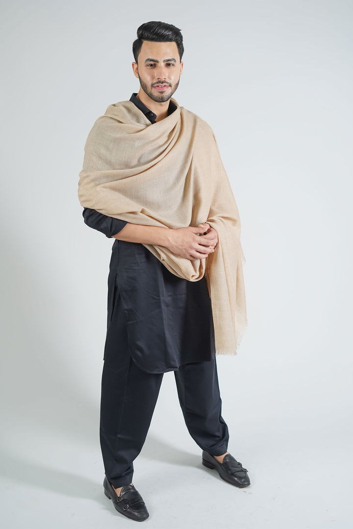 Royal 100% Woolmark Plain Shawl for Men