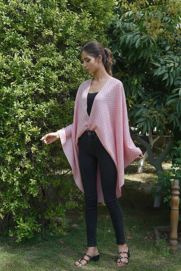 Silk Wool Jacquard Shawl With Elegant Palla