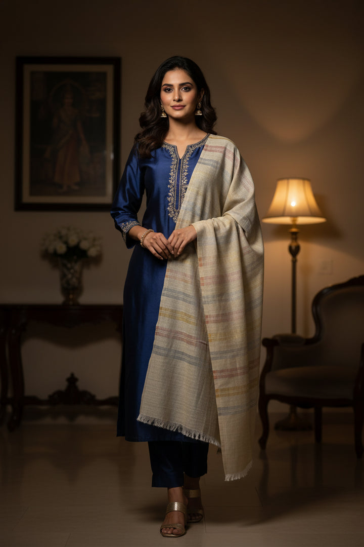 Zari Style Stripes Women's Stole