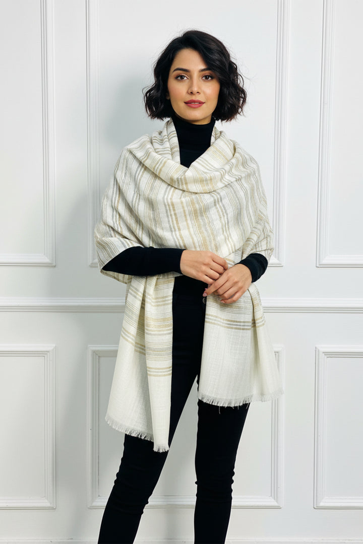 Zari Style Stripes Women's Stole