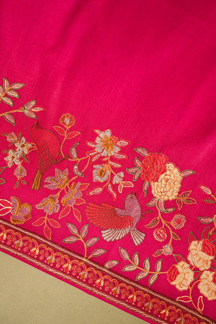 Bulbul Jaal Embroidered Unstitched Suit With Border Dupatta