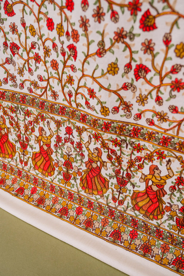 Deepika Figurative Jaal Embroidered Unstitched Suit