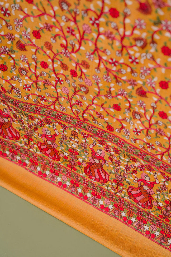 Deepika Figurative Jaal Embroidered Unstitched Suit