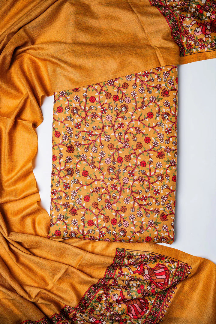 Deepika Figurative Jaal Embroidered Unstitched Suit