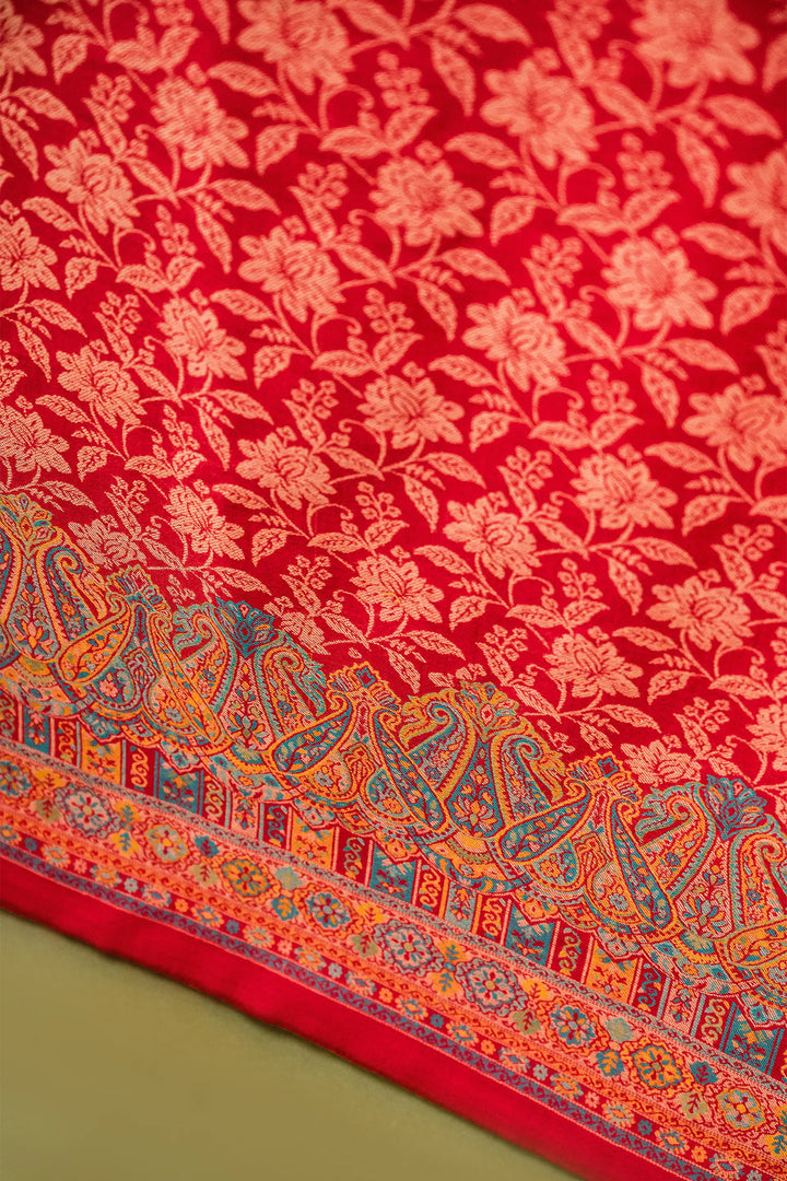 Self Woven Paisley Unstitched Suit