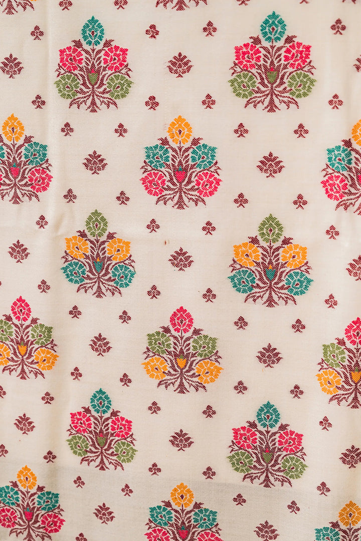 Buti Weave - Unstitched Suit With Border Dupatta