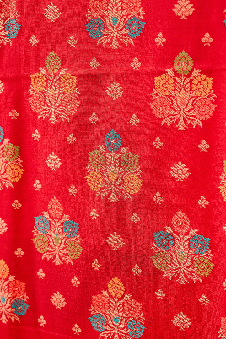 Buti Weave - Unstitched Suit With Border Dupatta