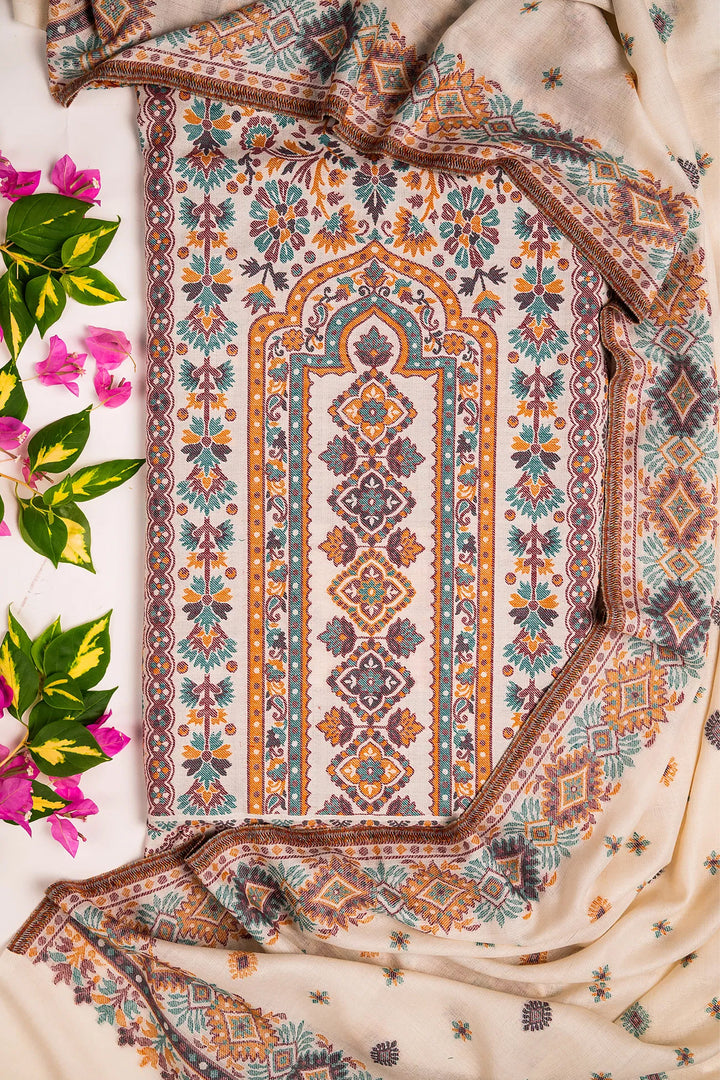 Kani Jaal Unstitched Suit With Buti Dupatta