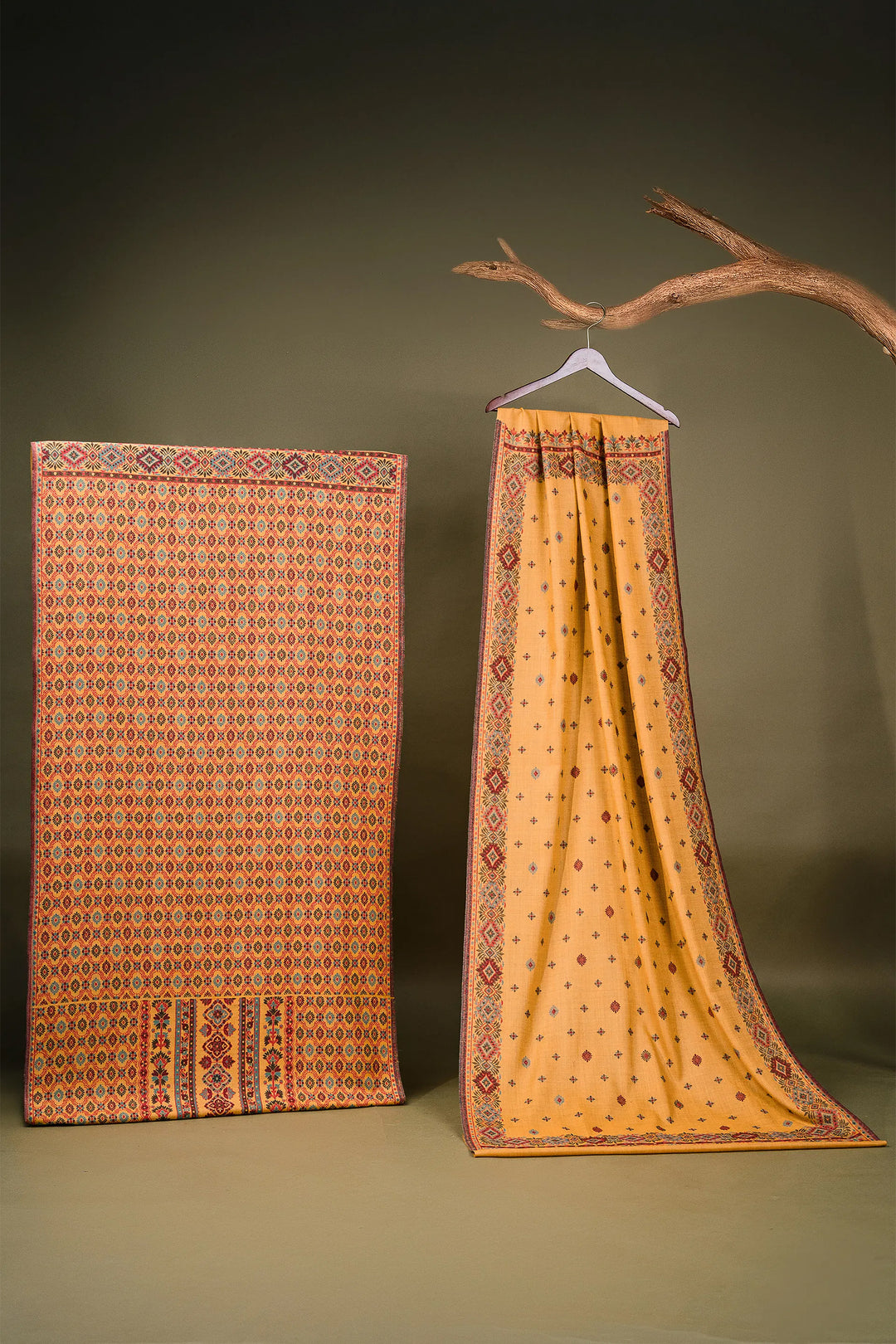 Kani Jaal Unstitched Suit With Buti Dupatta