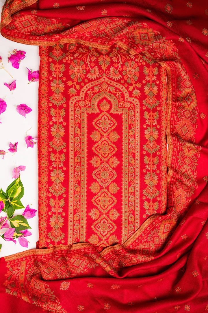 Kani Jaal Unstitched Suit With Buti Dupatta