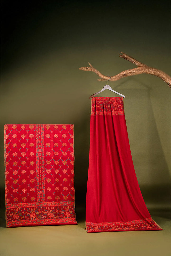 Buti Unstitched Suit With Figurative Pallu Dupatta