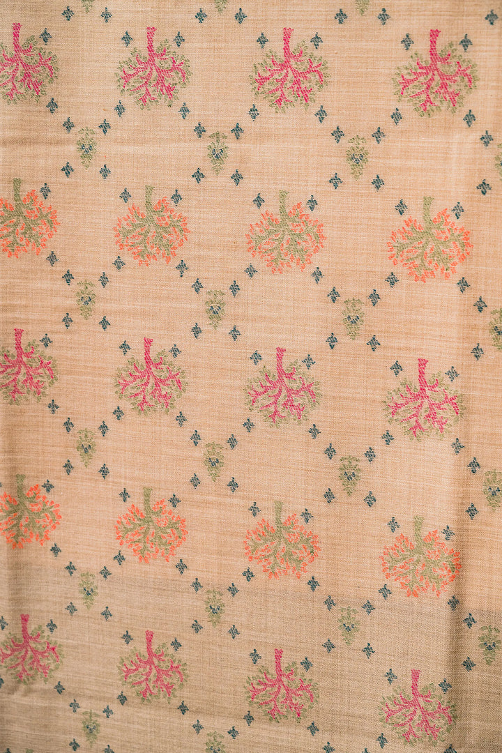 Buti Unstitched Suit With Figurative Pallu Dupatta