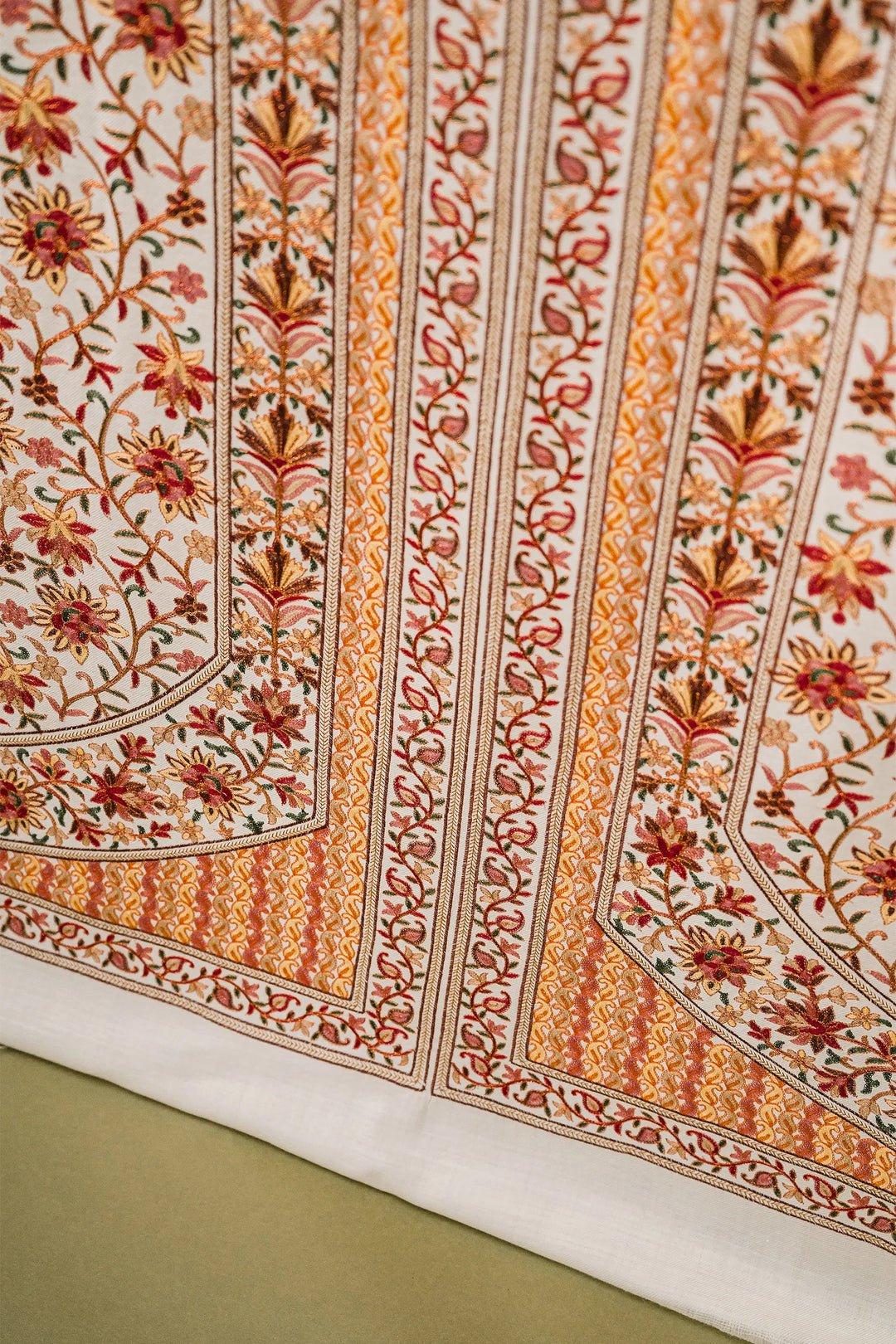 Firdaus Panel Embroidered Unstitched Suit With Zari Jaal Dupatta