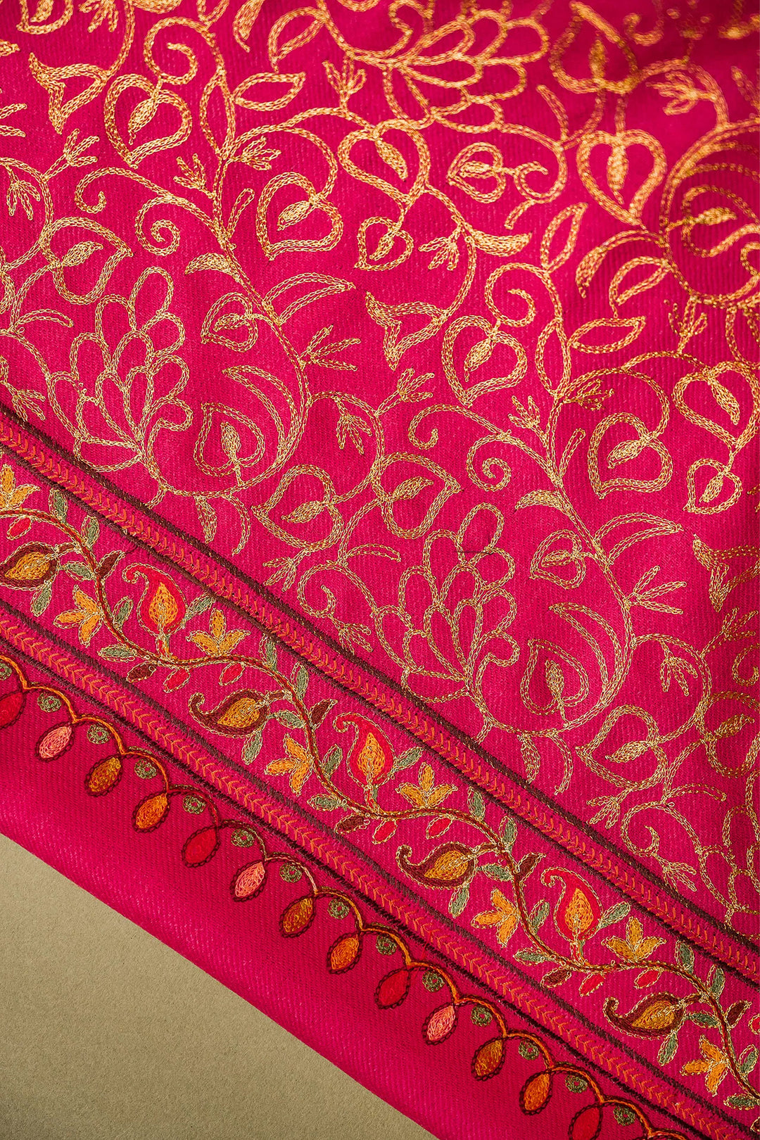 Firdaus Panel Embroidered Unstitched Suit With Zari Jaal Dupatta