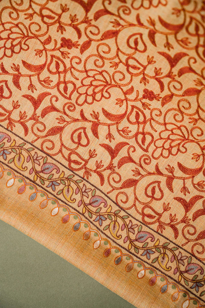 Firdaus Panel Embroidered Unstitched Suit With Zari Jaal Dupatta