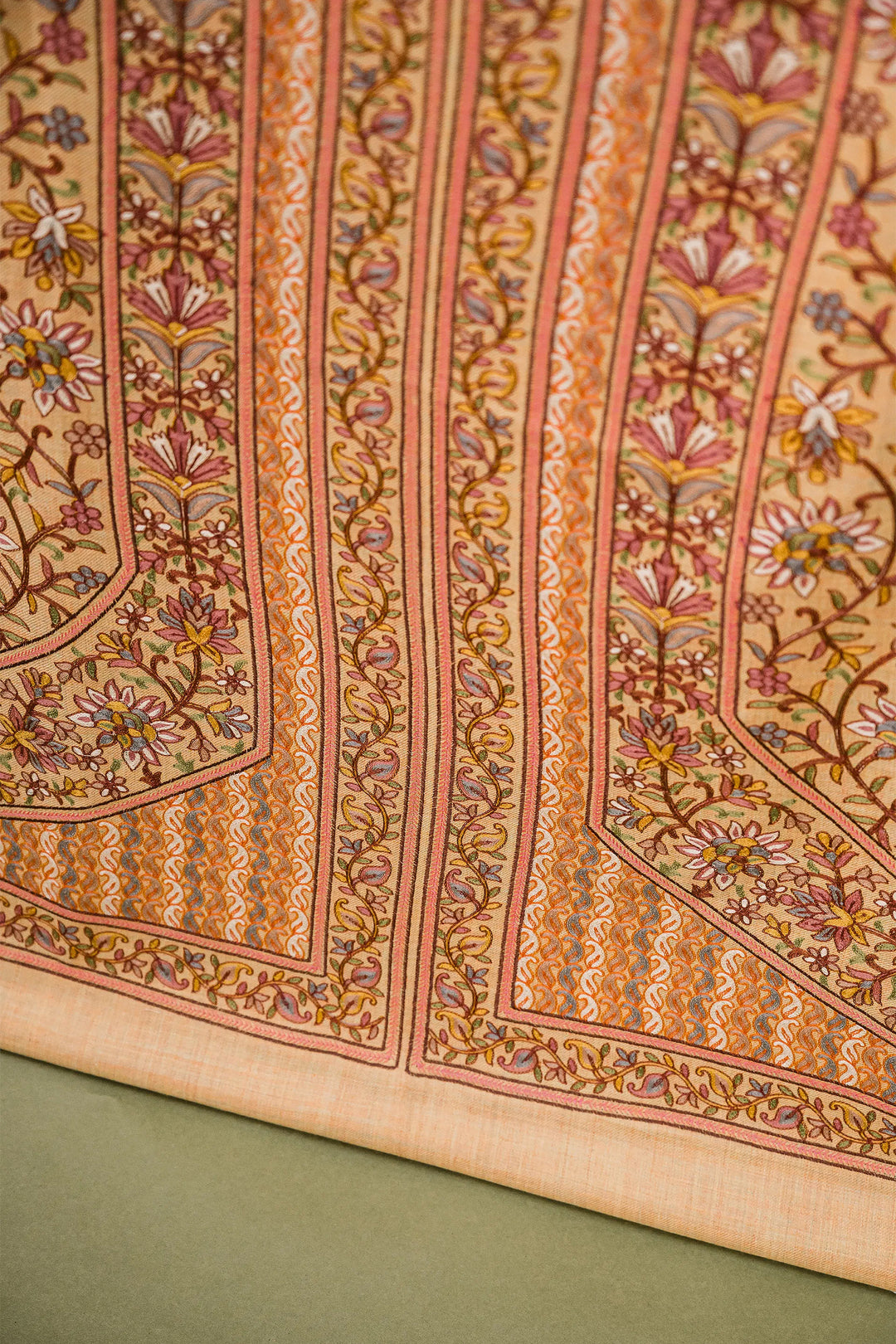 Firdaus Panel Embroidered Unstitched Suit With Zari Jaal Dupatta