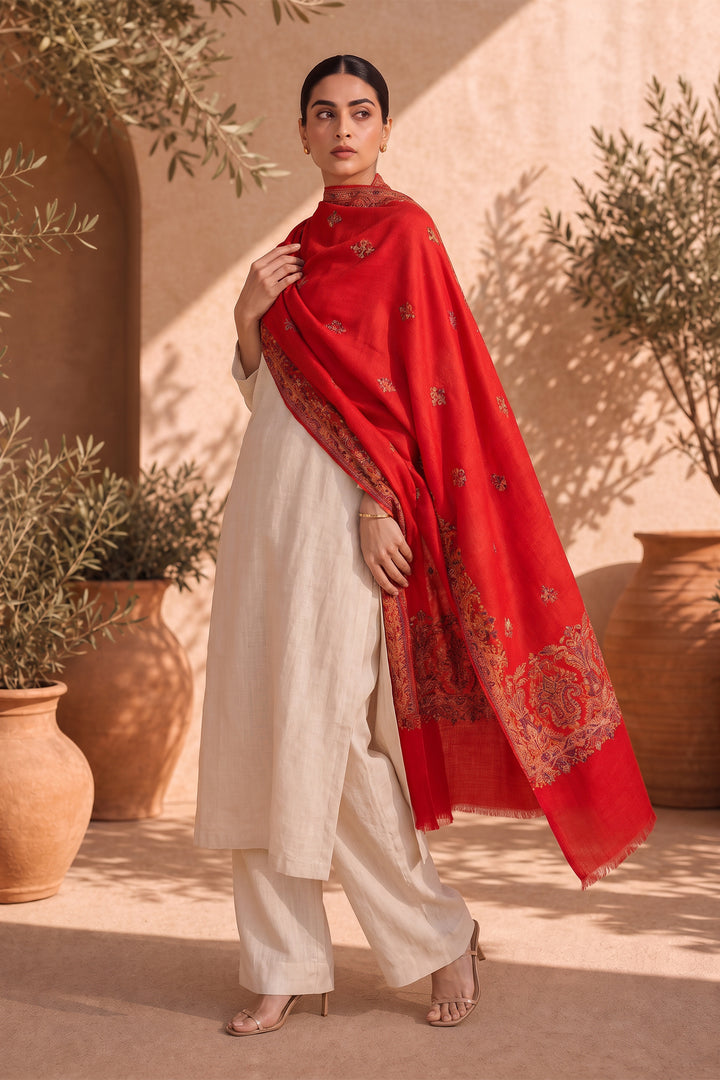 Kani Women's Shawl With Booti Design