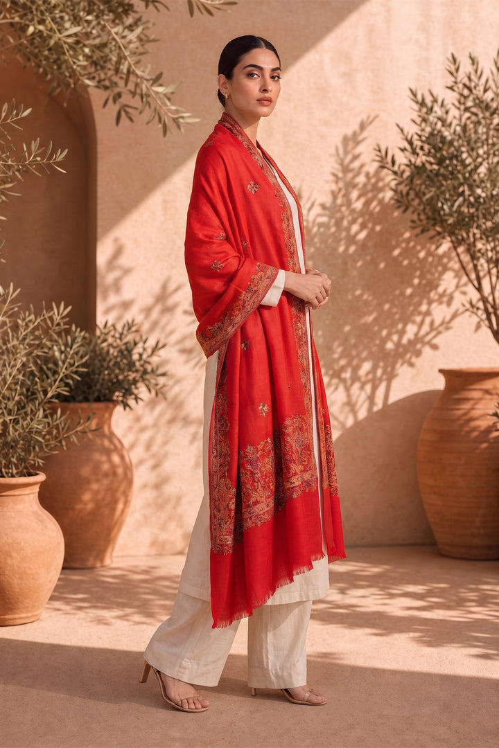 Kani Women's Shawl With Booti Design