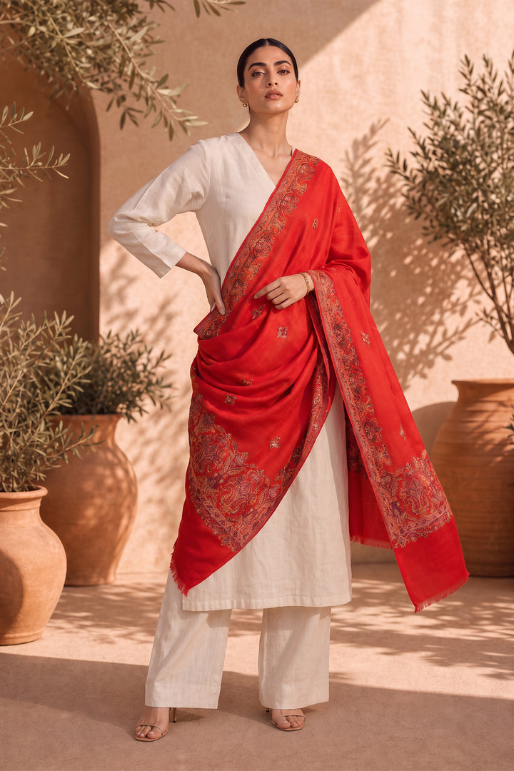 Kani Women's Shawl With Booti Design