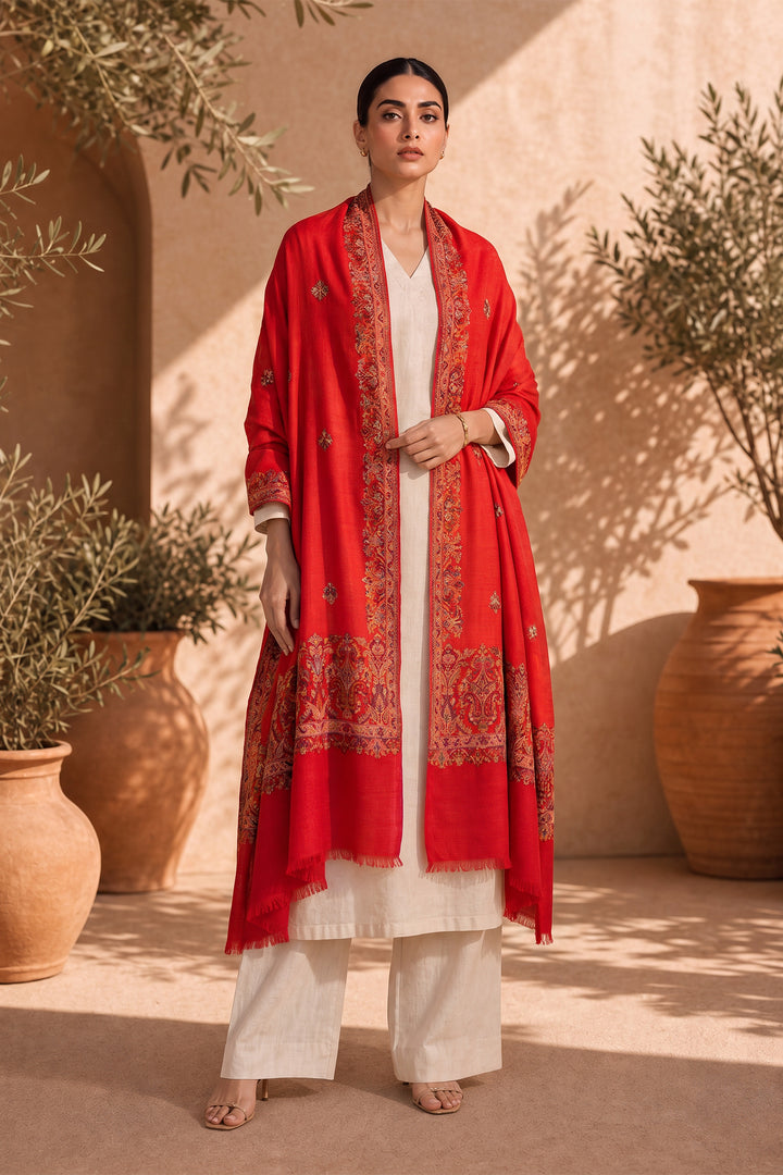 Kani Women's Shawl With Booti Design