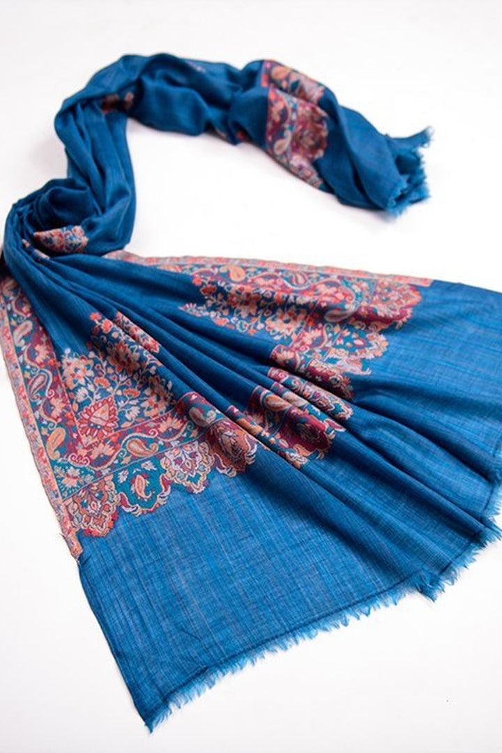 Teal Blue Kani Women's Shawl