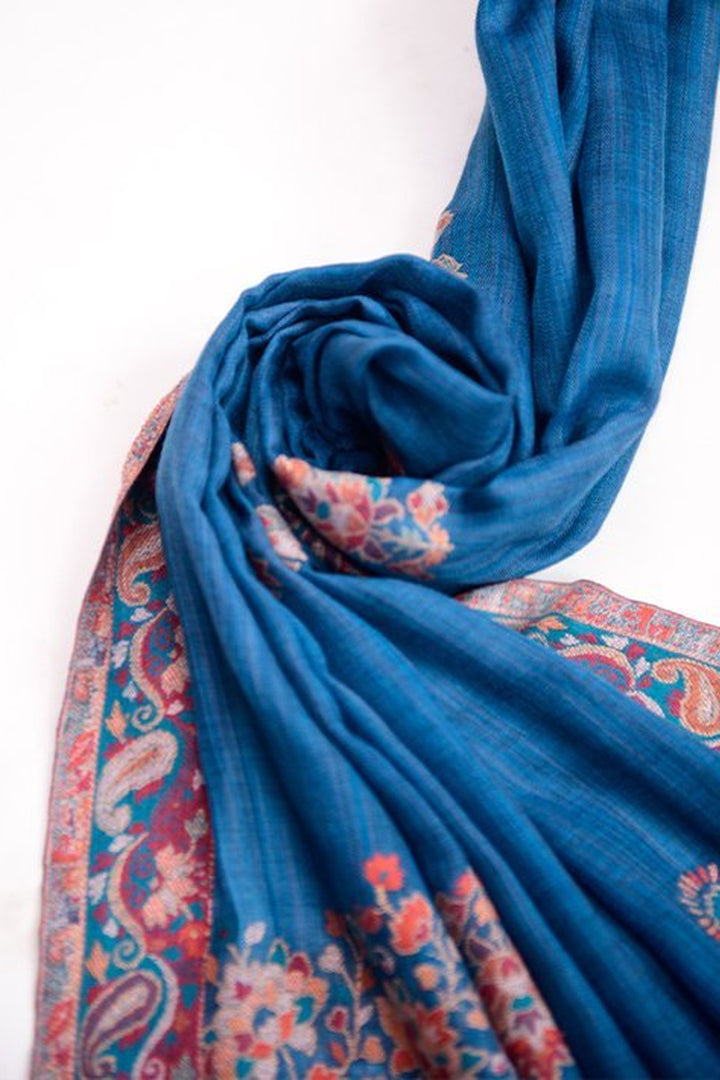 Teal Blue Kani Women's Shawl