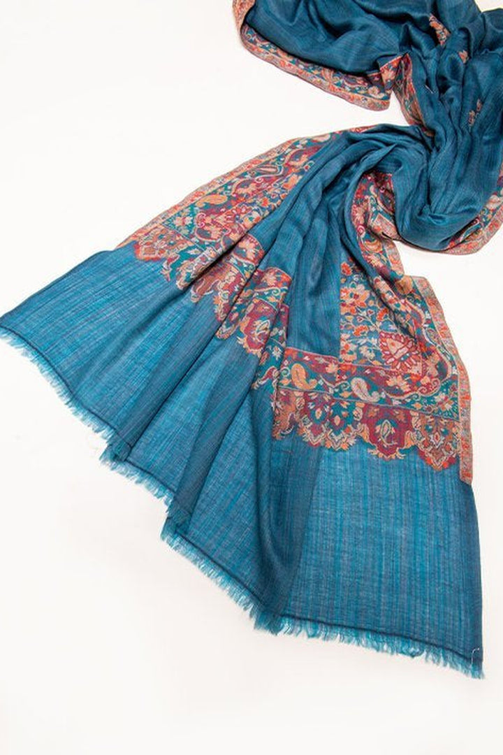 Teal Blue Kani Women's Shawl