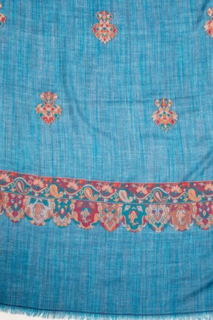 Teal Blue Kani Women's Shawl