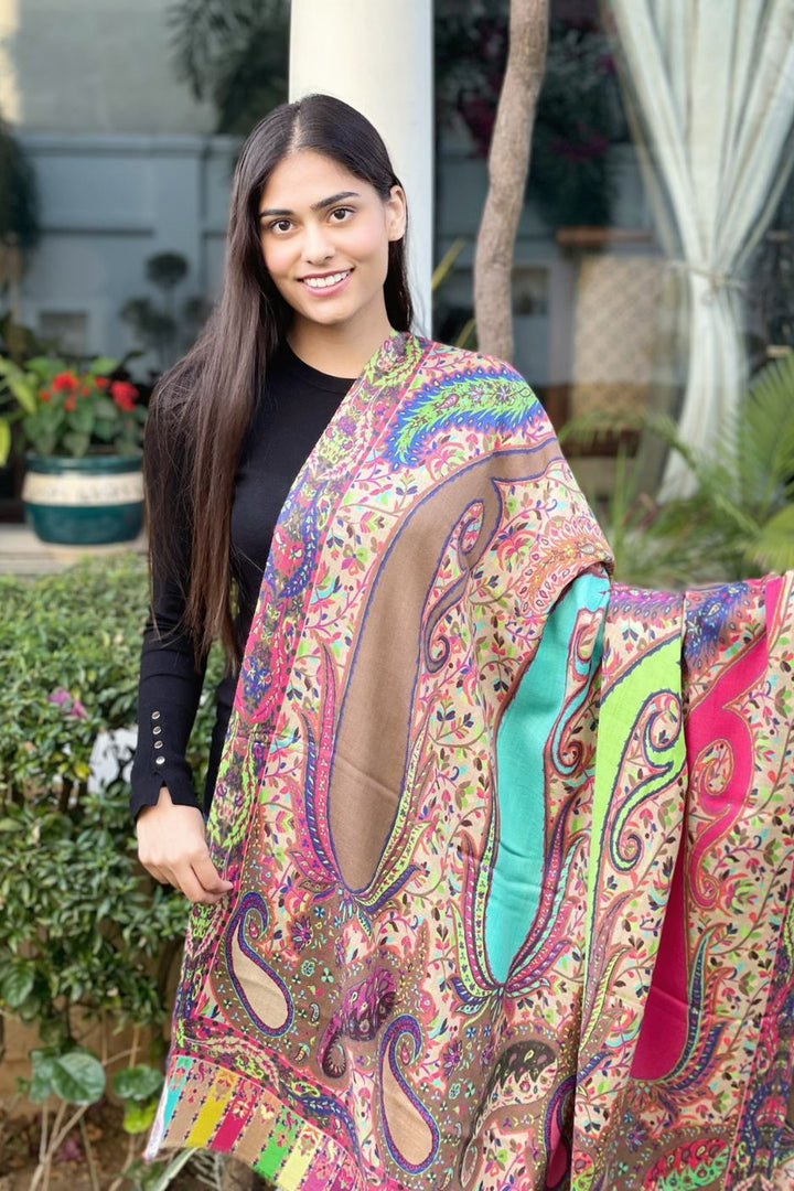 Digital Print Paisley Design Women's Shawl