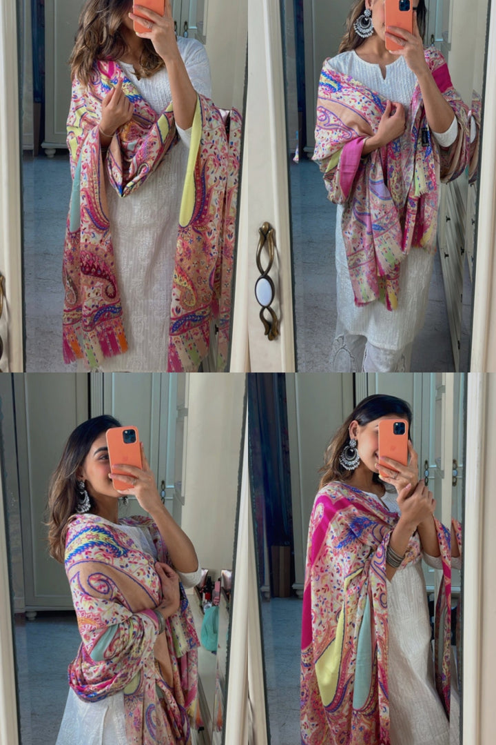 Digital Print Paisley Design Women's Shawl