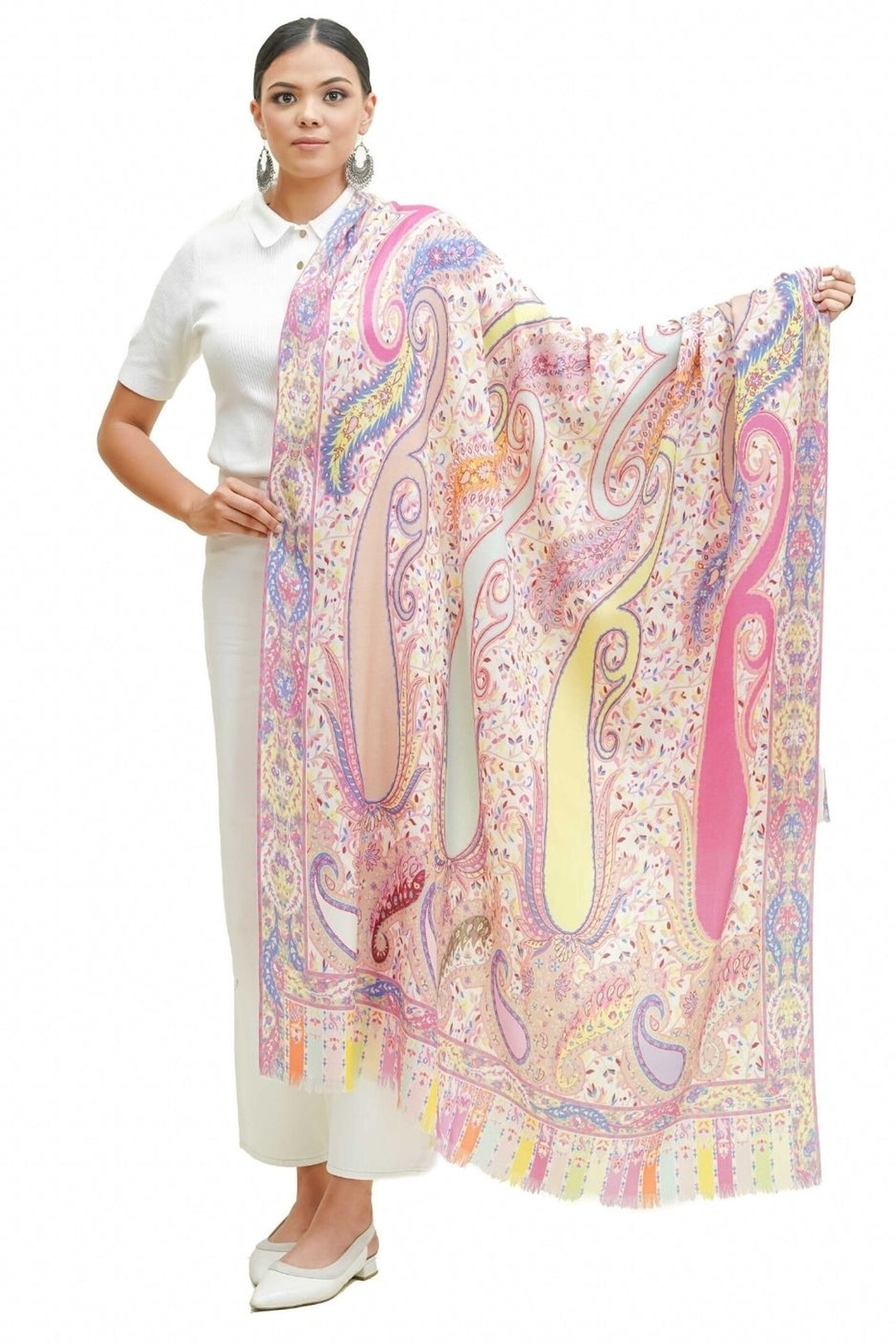 Digital Print Paisley Design Women's Shawl