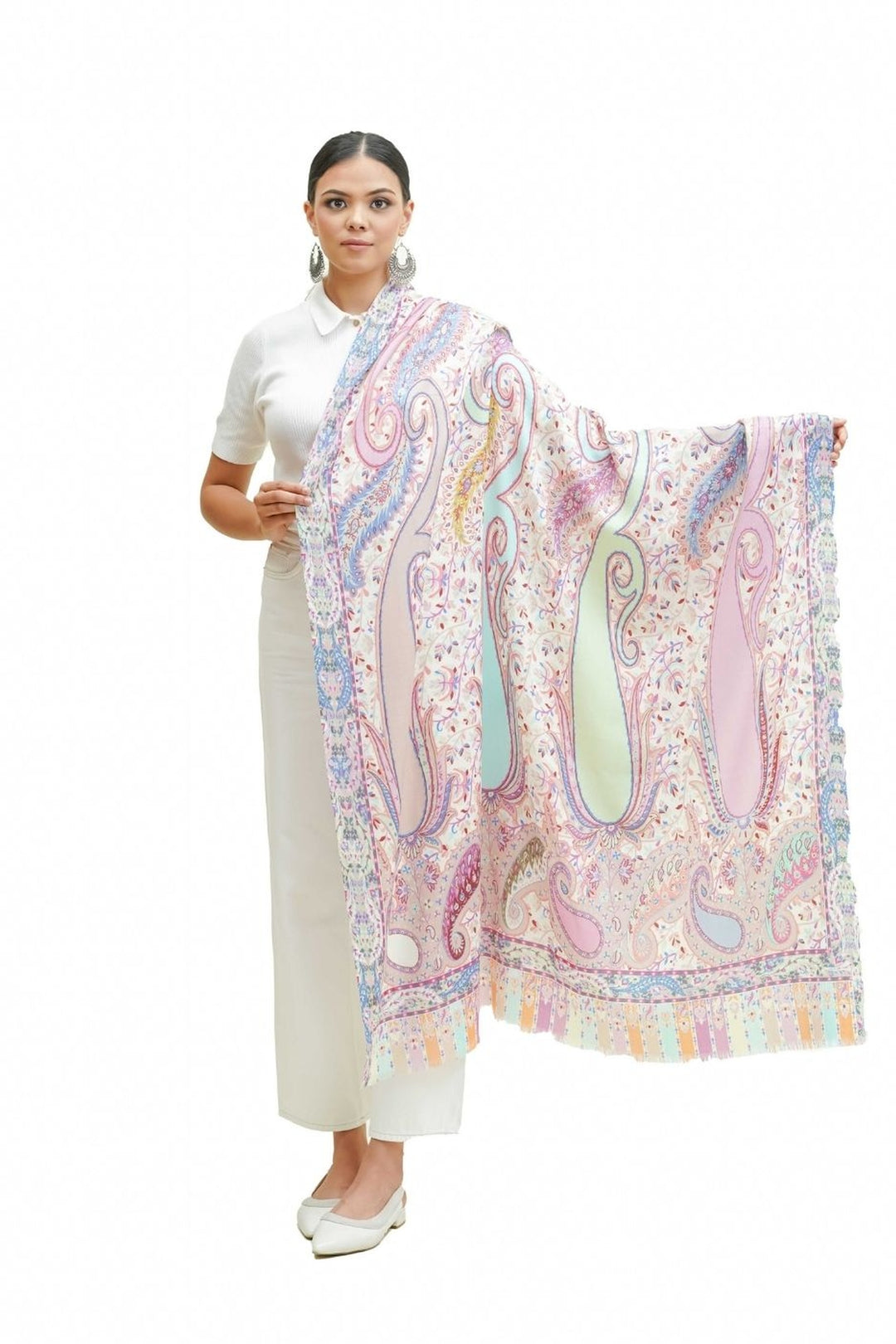 Digital Print Paisley Design Women's Shawl