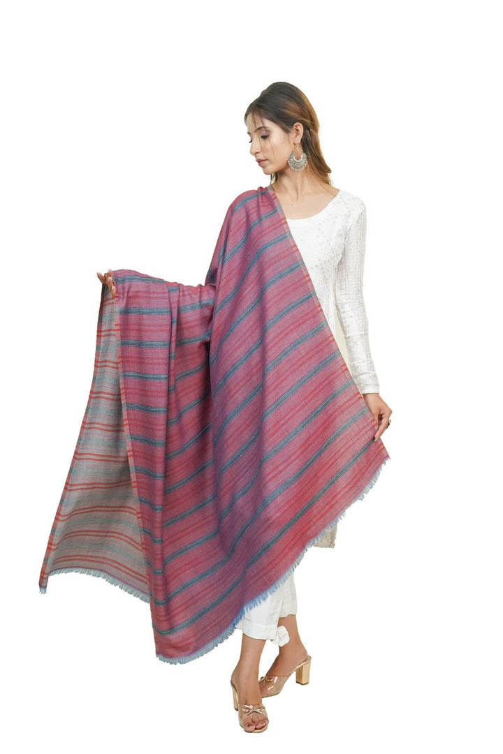Reversible Striped Shawl