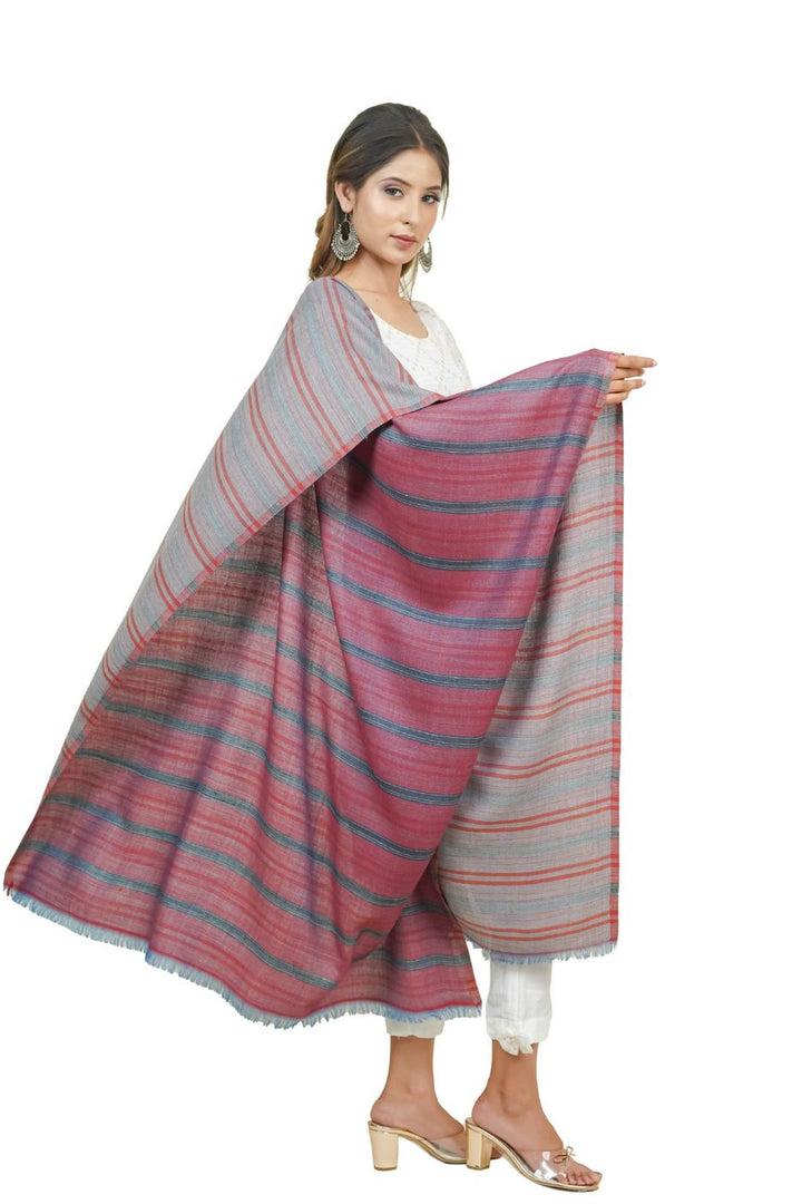 Reversible Striped Shawl