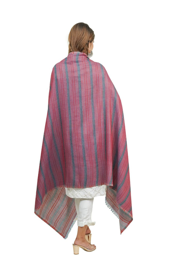 Reversible Striped Shawl