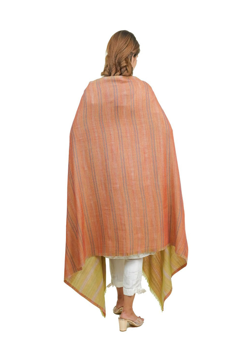 Reversible Striped Shawl
