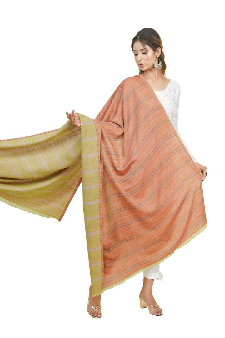 Reversible Striped Shawl