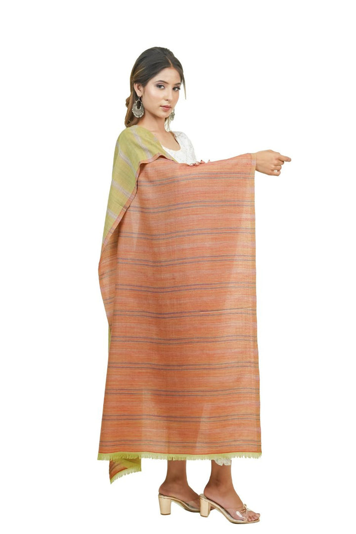 Reversible Striped Shawl