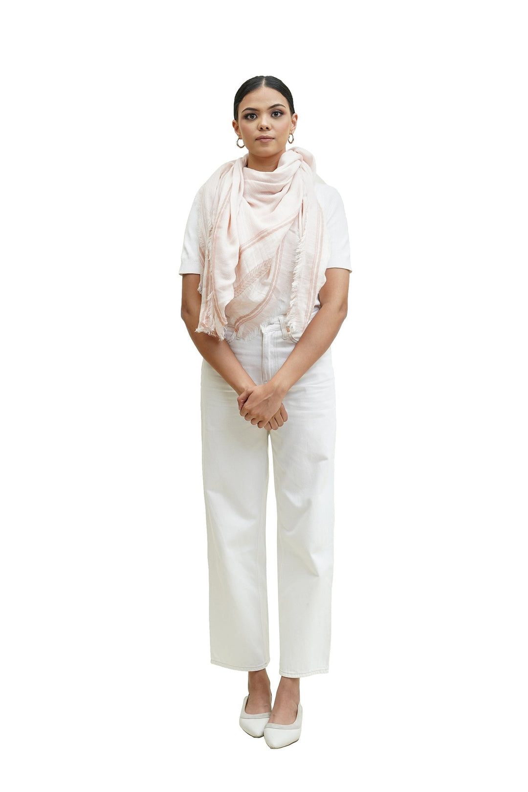 100% Fine Cotton Waves Square Scarf