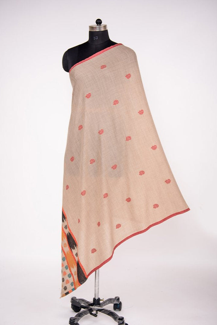 Merino Wool Woven Kani Women's Shawl - Ikat Design