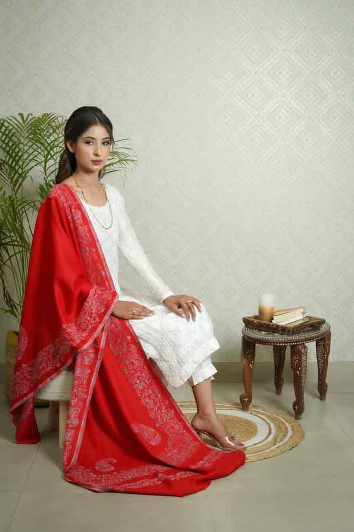 Merino Wool Jacquard Women's Stole