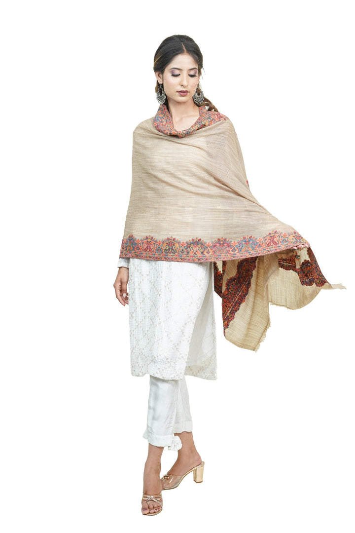Kani Border Design Women's Stole