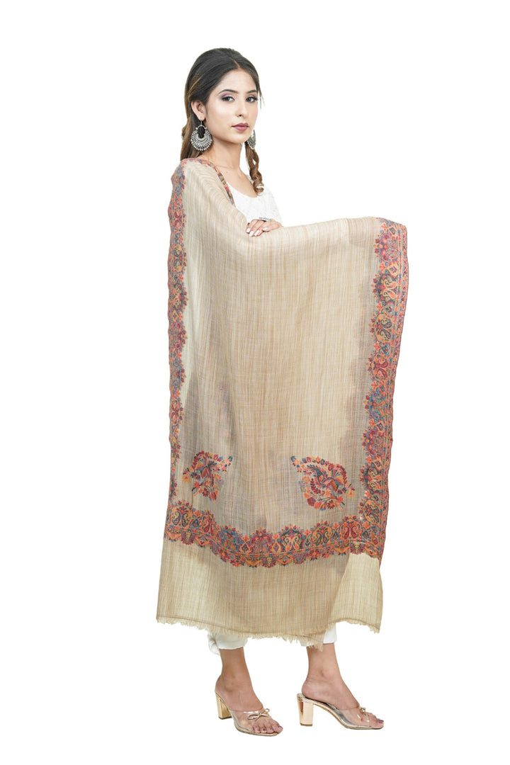 Kani Border Design Women's Stole