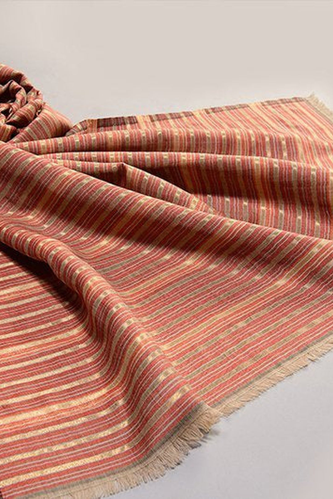 Reversible Zari Striped Women's Shawl