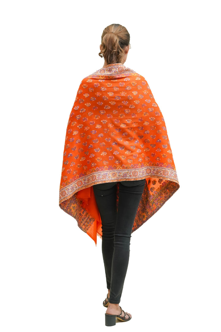 Kani Women's Stole With Border Booti Jaal