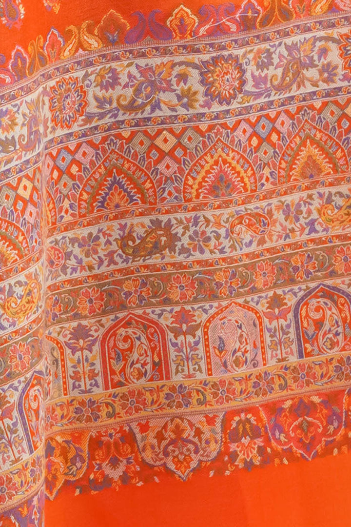 Kani Women's Stole With Border Booti Jaal