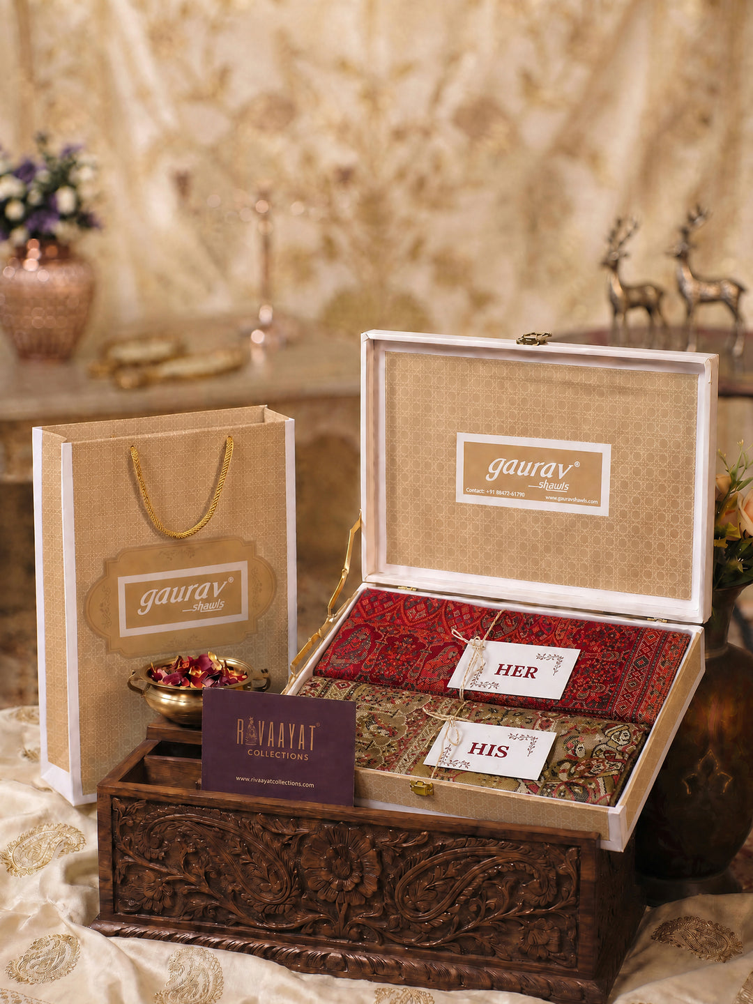 Kani Darbaar His & Her Shawl Set